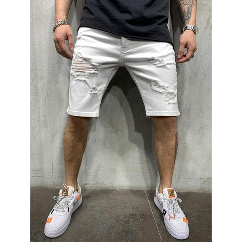 Sukestyle Fashion Ripped Denim Shorts