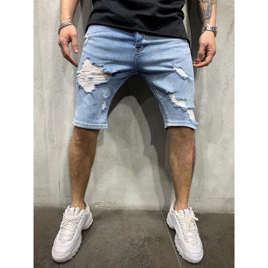 Sukestyle Fashion Ripped Denim Shorts