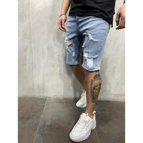 Sukestyle Fashion Ripped Denim Shorts