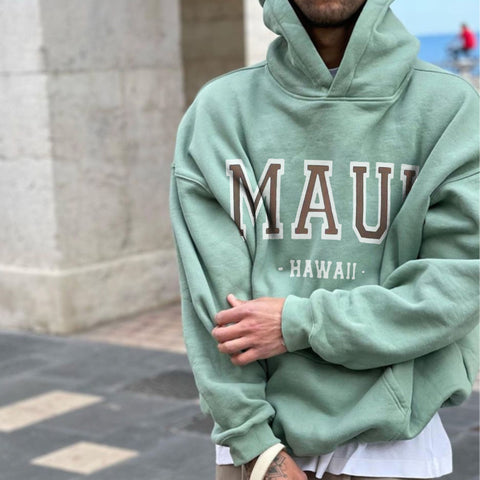 Sukestyle Letter Print Casual Hoodie