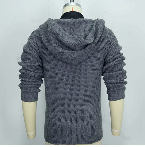 Sukestyle hickened Hooded Casual Cardigan Sweater