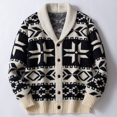 Sukestyle Retro Jacquard Knitted Sweater