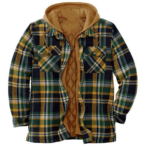 Sukestyle Classic Plaid Cotton-padded Coat