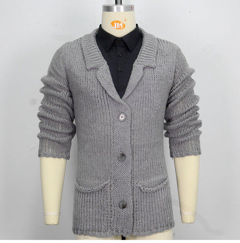 Sukestyle Fashion Suit Collar Cardigan Sweater