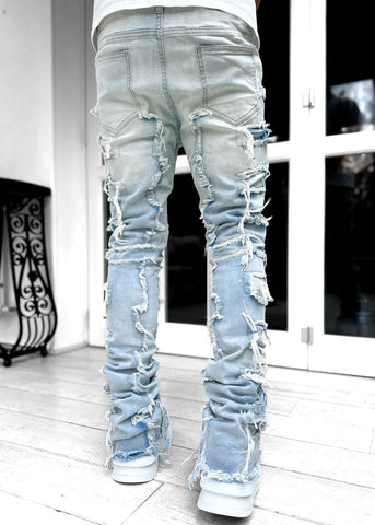 Sukestyle Fashion Stretch Denim Straight-leg Pants