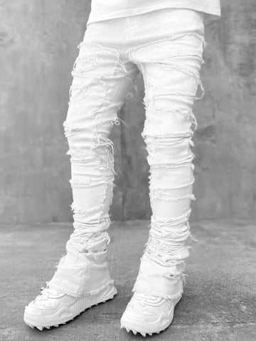 Sukestyle Fashion Stretch Denim Straight-leg Pants