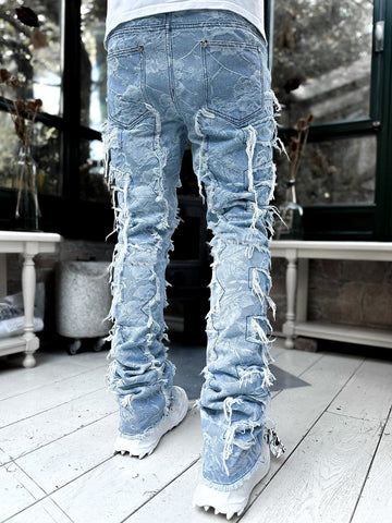 Sukestyle Fashion Stretch Denim Straight-leg Pants