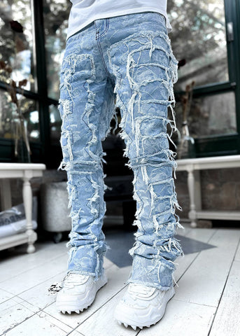 Sukestyle Fashion Stretch Denim Straight-leg Pants