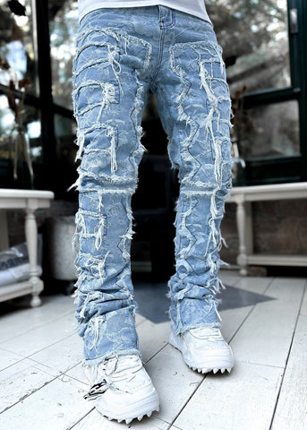 Sukestyle Fashion Stretch Denim Straight-leg Pants