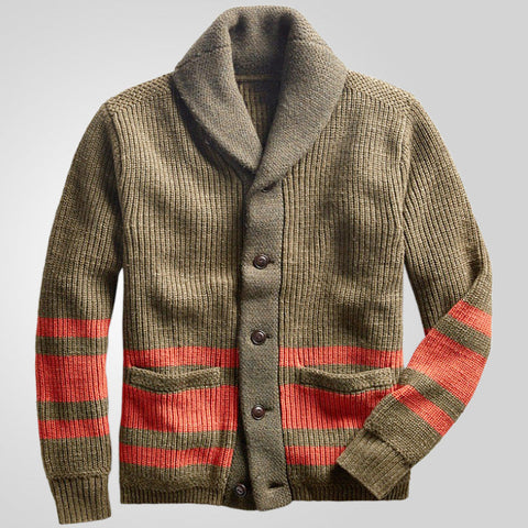 Sukestyle Knitted Sweater Jacket, Lapel Zipper Cardigan Sweater