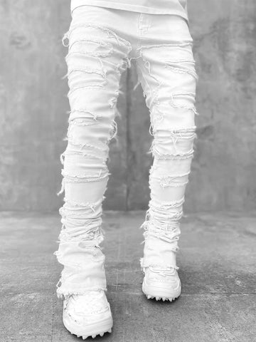 Sukestyle Fashion Stretch Denim Straight-leg Pants