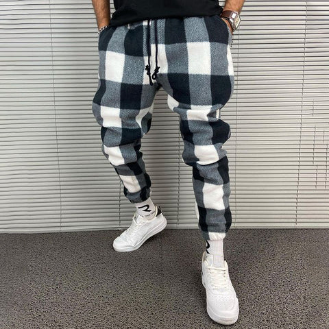 Sukestyle Check Textured Sports Sweat Pants